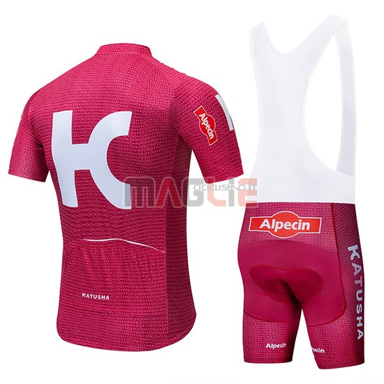 Maglia Katusha Alpecin Manica Corta 2019 Rosso